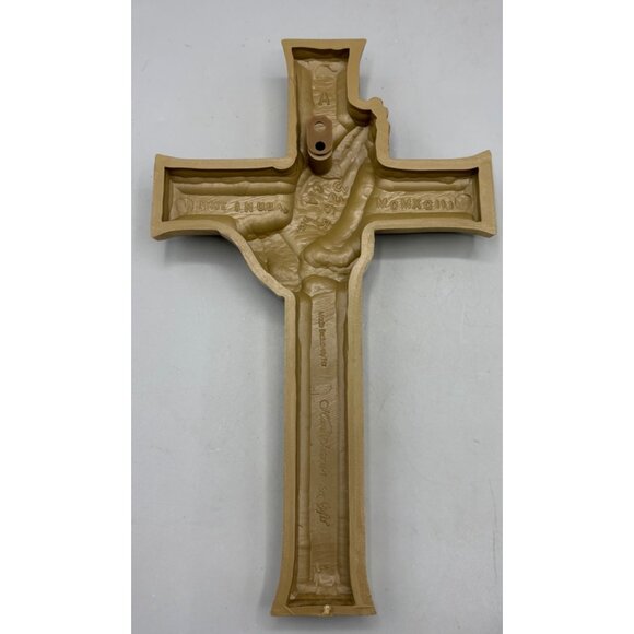 Vtg‎ Burwood Gold Wall Cross With Praying Hands Design Religious Decor - Picture 4 of 5